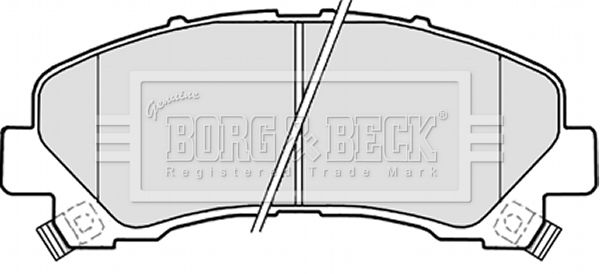BORG & BECK Комплект тормозных колодок, дисковый тормоз BBP2308